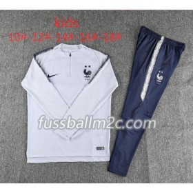 Frankreich 2 Stars Kinder Sweatshirts Anzüge Weiß 2018